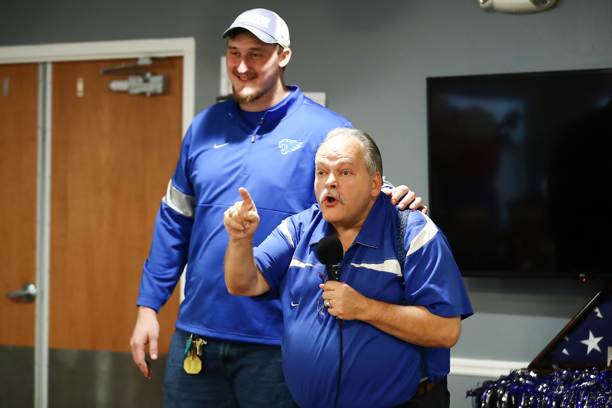 Cambridge Place named its dining hall the “Landon Young Dining Hall” for his support of the retirement home throughout his Wildcat career.  


Photo by Elliott Hess | UK Athletics
