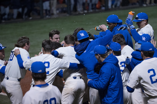 Zeke Lewis (4) UK's baseball team defeated Auburn 5-4 on , Friday March 23, 2018  in Lexington, Ky. Photo by Mark Mahan