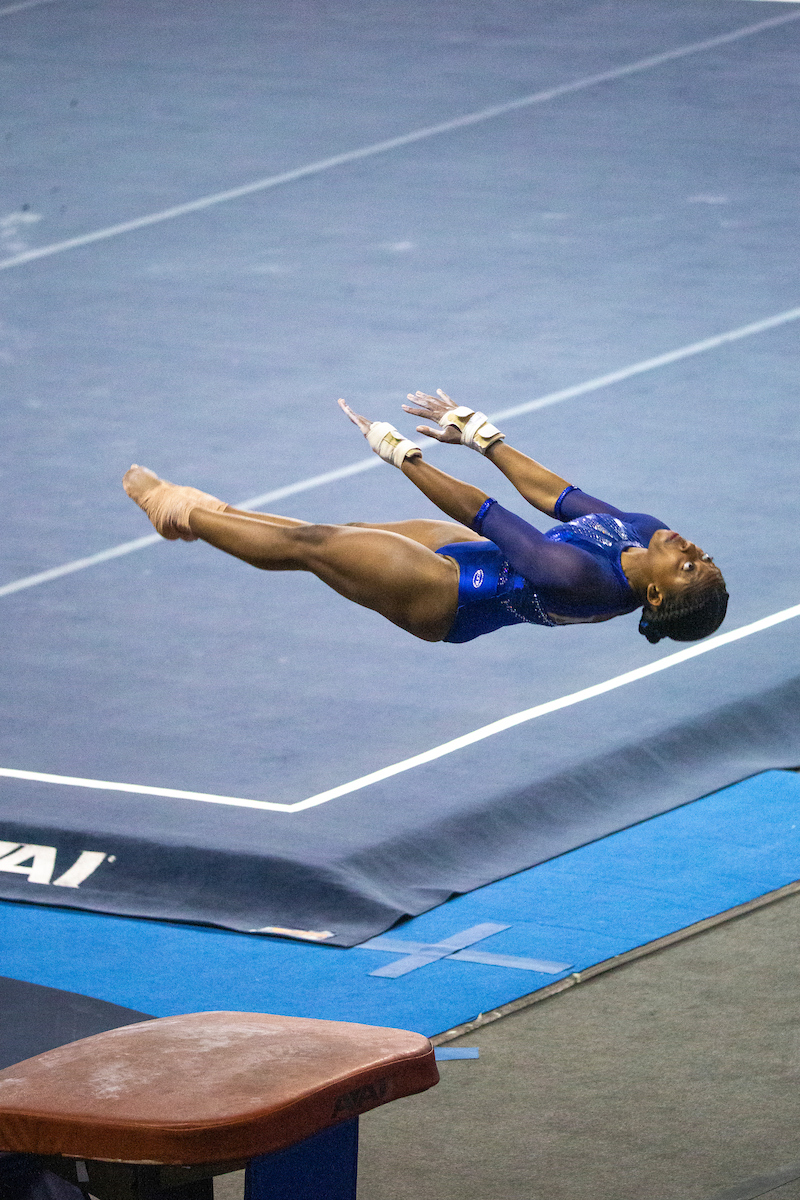 Cally Nixon.

Kentucky falls to Alabama 196.775 - 196.350.

Photo by Grace Bradley | UK Athletics