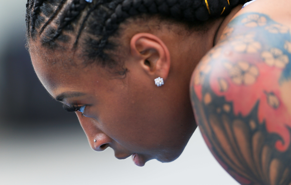 during the Pepsi Florida Relays at James G. Pressly Stadium on Friday, March 29, 2019 in Gainesville, Fla. (Photo by Matt Stamey)