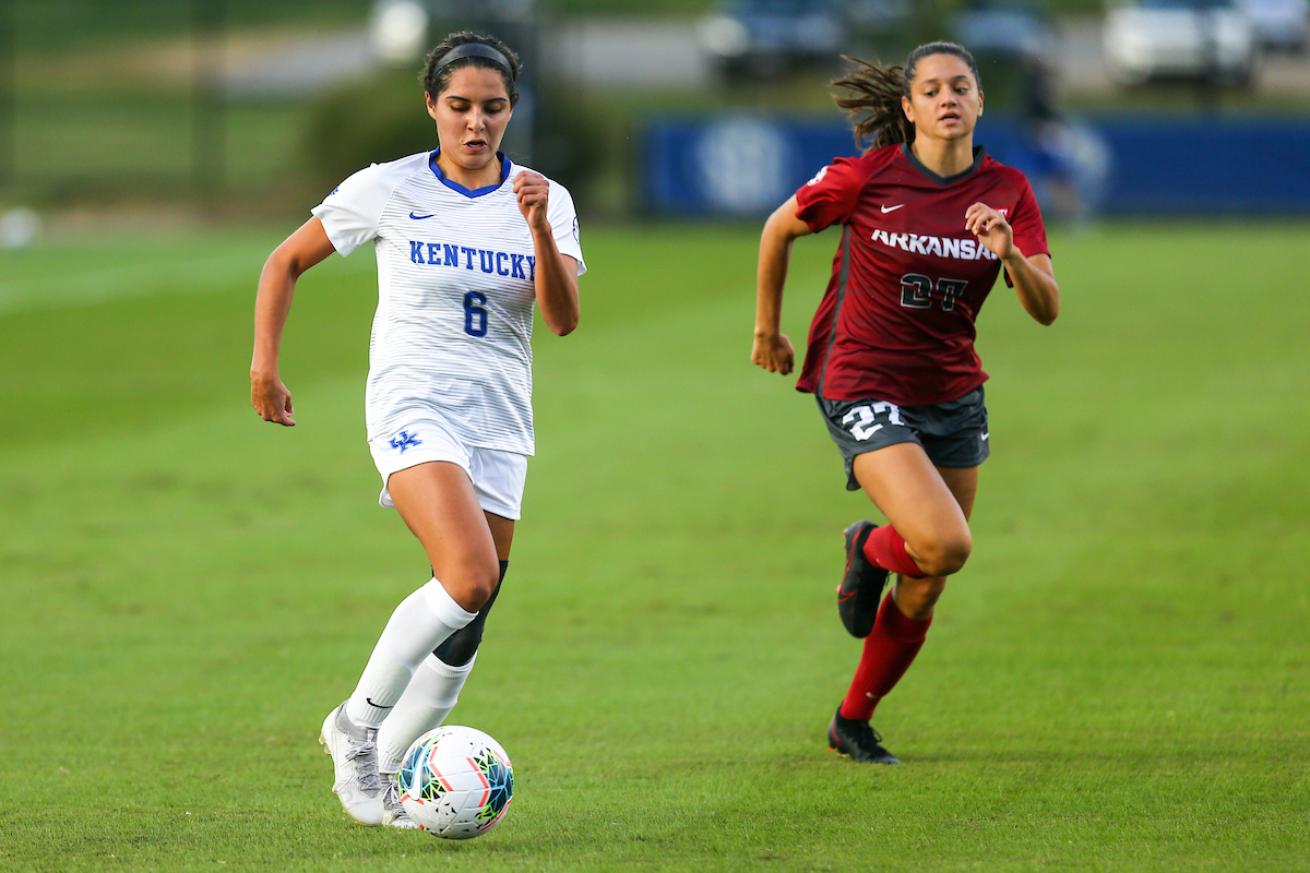 Miranda Jimenez. 

Arkansas defeats Kentucky 4-1.

Photo by Eddie Justice | UK Athletics