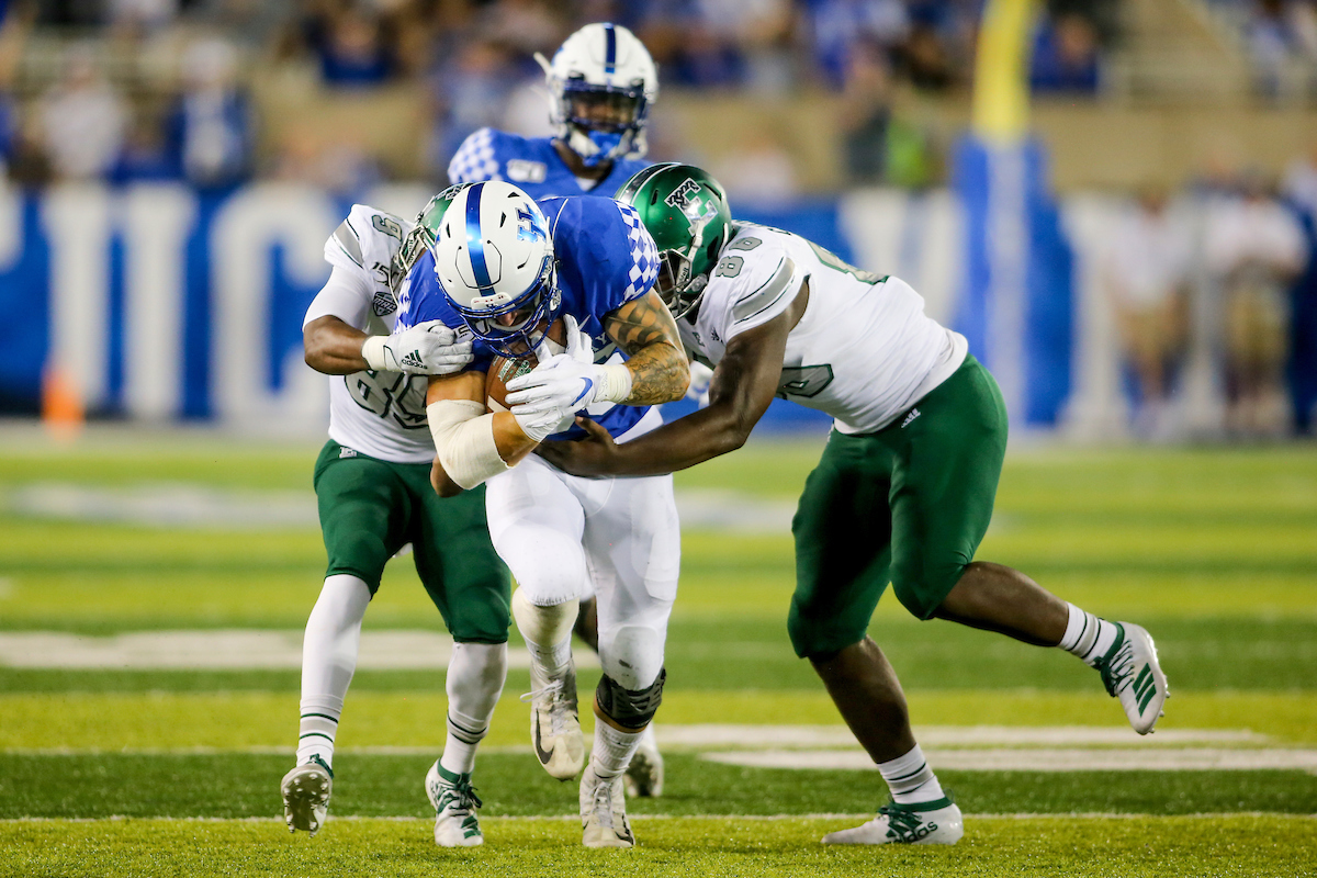 Kash Daniel. 

UK Beat EMU 38-17.

Photo by Eddie Justice | UK Athletics