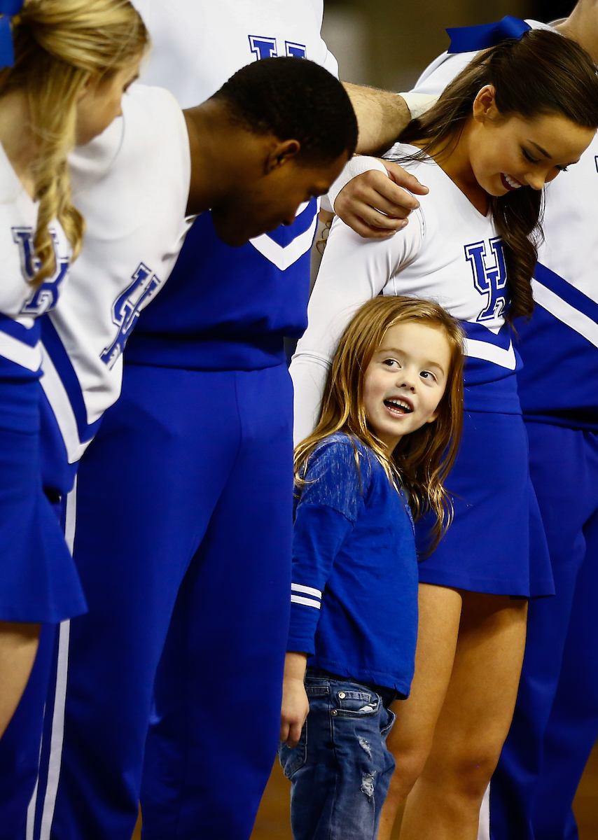 Cheerleaders. 

UK women's basketball beat Southern 91-41.

Photo by Eddie Justice | UK Athletics