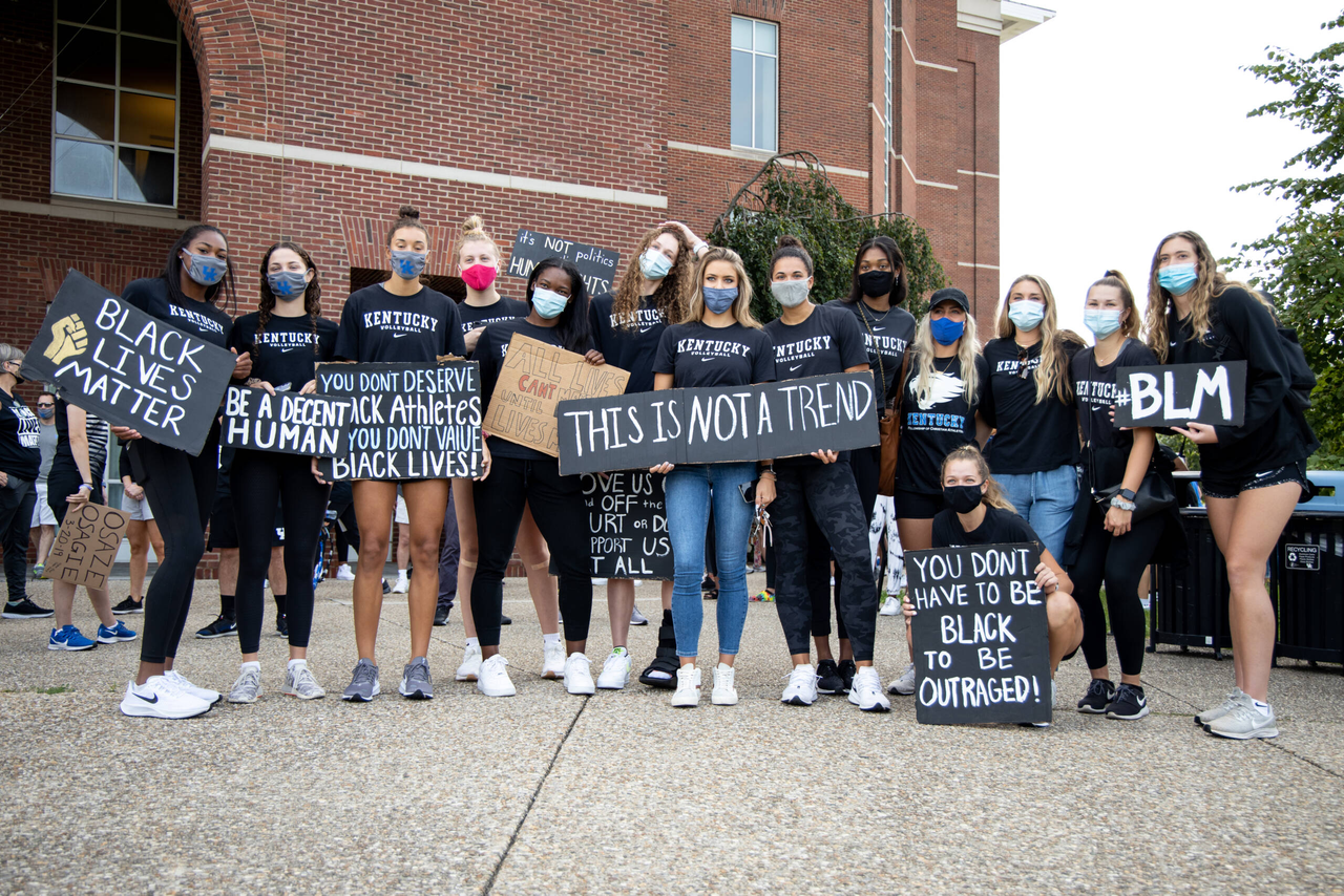 Volleyball Team. 

Social Justice March and Unity Fair

Photo by Eddie Justice | UK Athletics