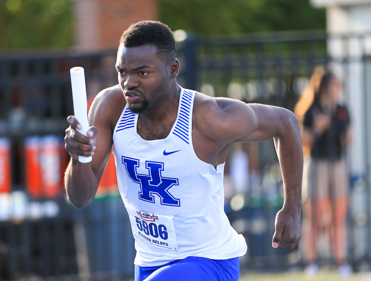 during the Pepsi Florida Relays at James G. Pressly Stadium on Friday, March 29, 2019 in Gainesville, Fla. (Photo by Matt Stamey)