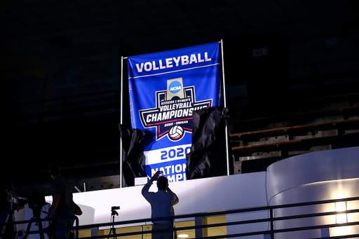 National Championship Banner.

Kentucky sweeps UNI 3-0.

Photo by Eddie Justice | UK Athletics