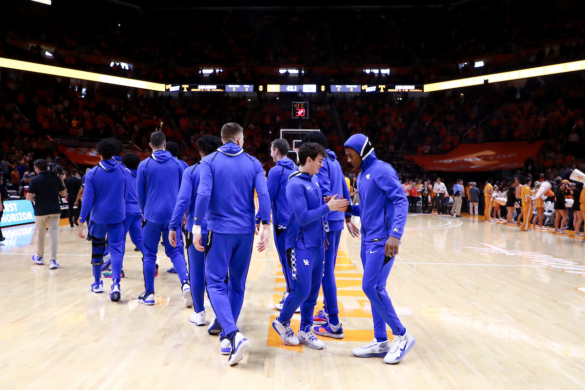 Team. Ashton Hagans.

Kentucky beat Tennessee, 77-64.

Photo by Elliott Hess | UK Athletics