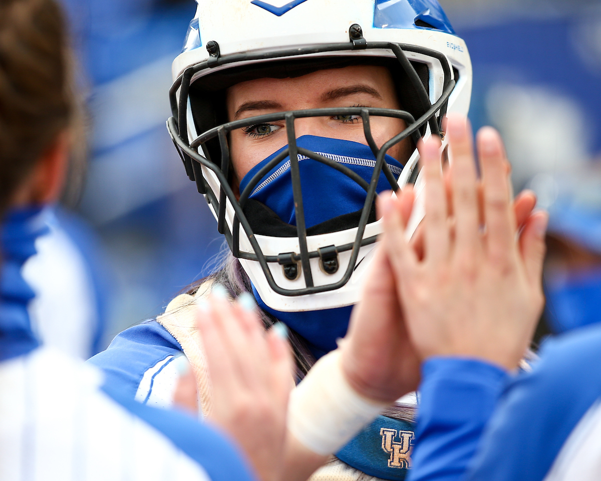 Kayla Kowalik. 

Kentucky defeats LSU 7-5. 

Photo by Eddie Justice | UK Athletics