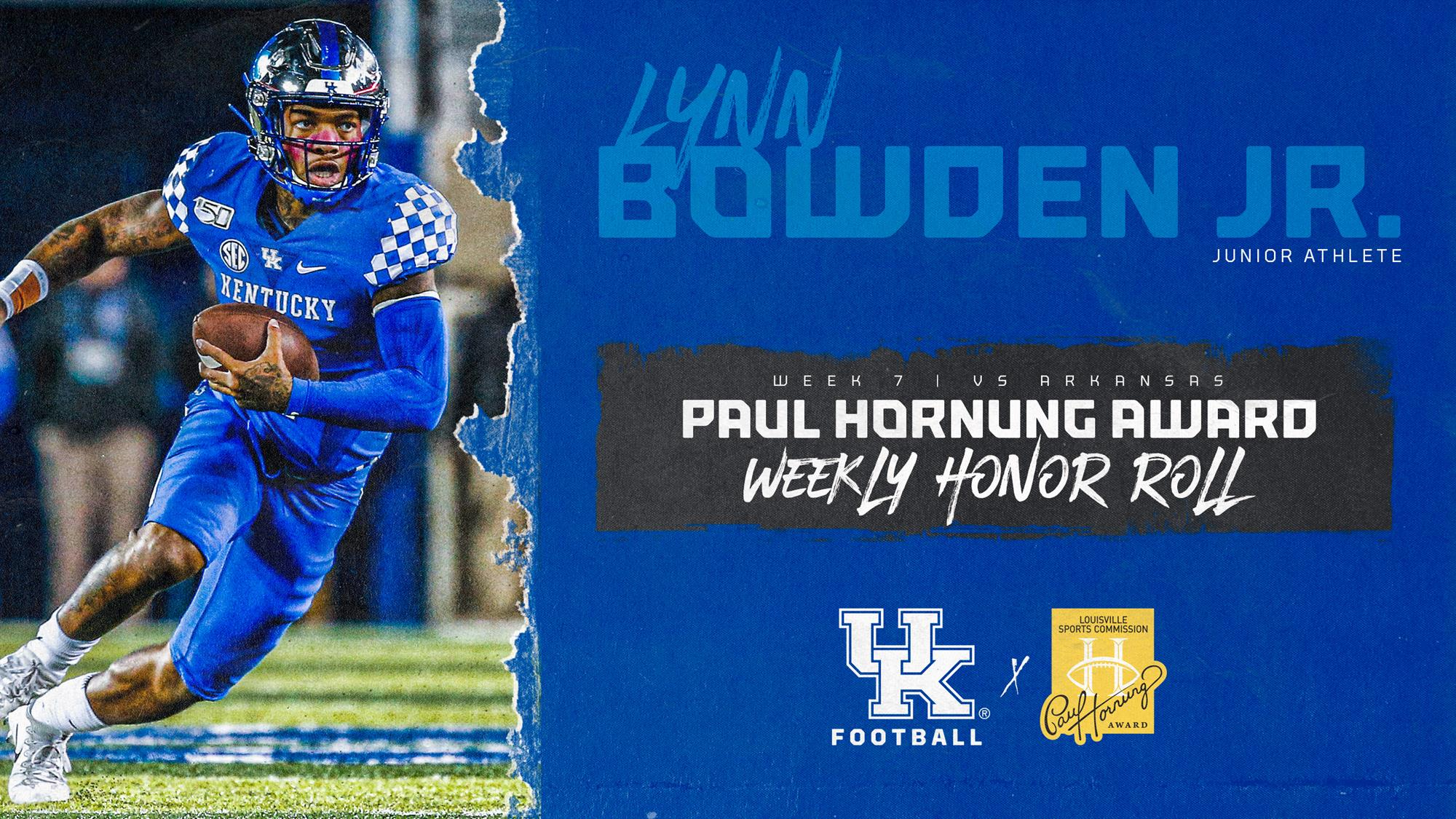 Lynn Bowden Jr. Earns Second Paul Hornung Award Weekly Honor Roll