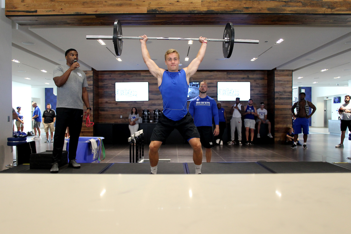 Jon Hill. Mark Hill. David Bouvier.

Women's clinic hosted by Kentucky Football on July 28th, 2018 at Kroger Field in Lexington, Ky.

Photo by Quinlan Ulysses Foster I UK Athletics