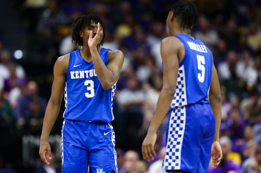 Tyrese Maxey. Immanuel Quickley.

Kentucky beat LSU 79-76.

Photo by Chet White | UK Athletics