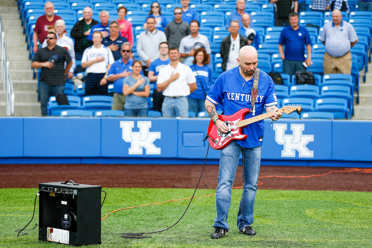 Bo Garrett. National Anthem.

Kentucky falls to Arkansas 5-2.
