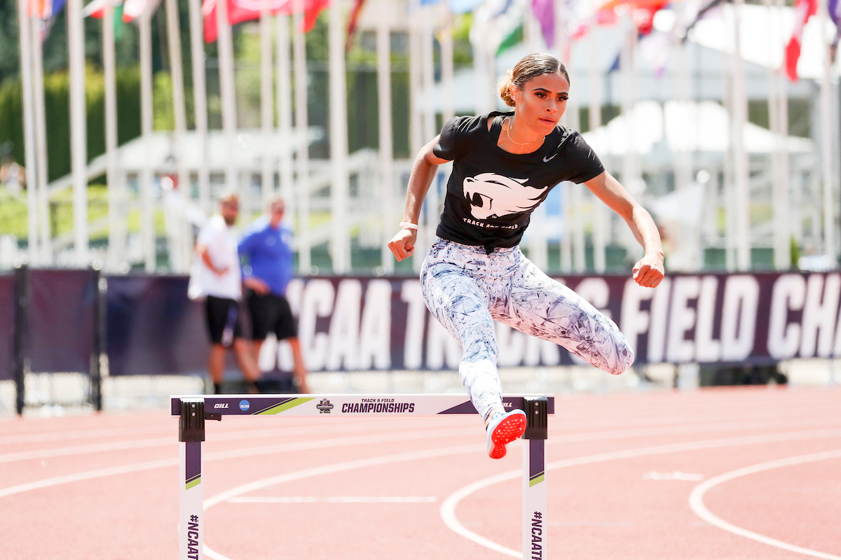 Sydney McLaughlin.

NCAA Track and Field Outdoor National Championships. Eugene, Oregon. Tuesday, June 5, 2018.

Photo by Chet White | UK Athletics
