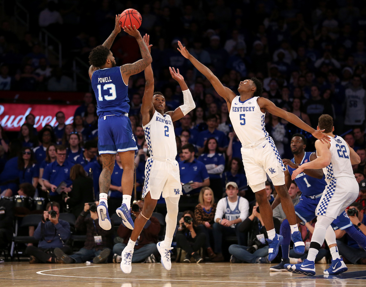 Ashton Hagans and Immanuel Quickley. 

UK falls to Seton Hall 84-83. 


Photo By Barry Westerman | UK Athletics
