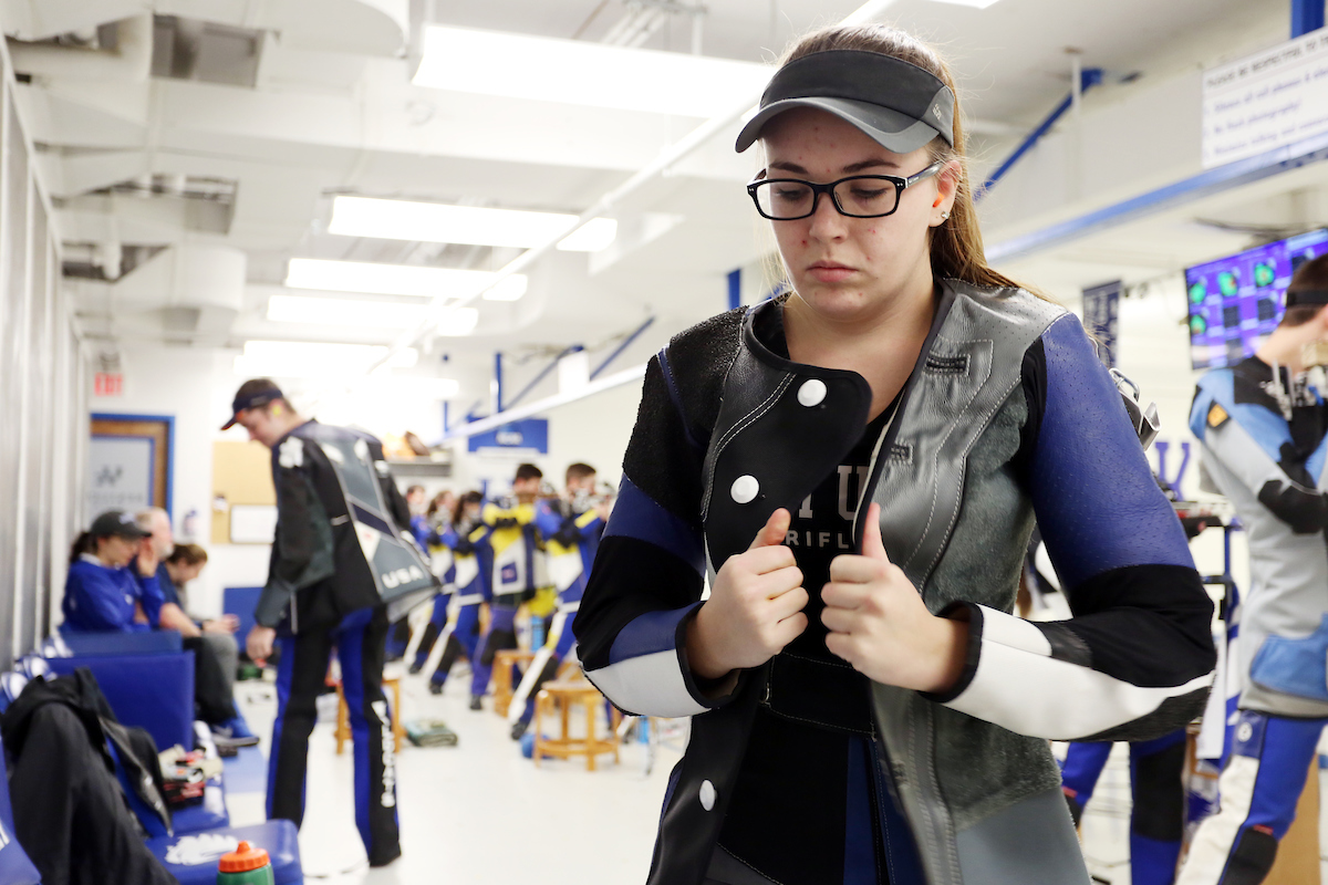 Rifle faces Akron. 

Photo by Britney Howard  | UK Athletics
