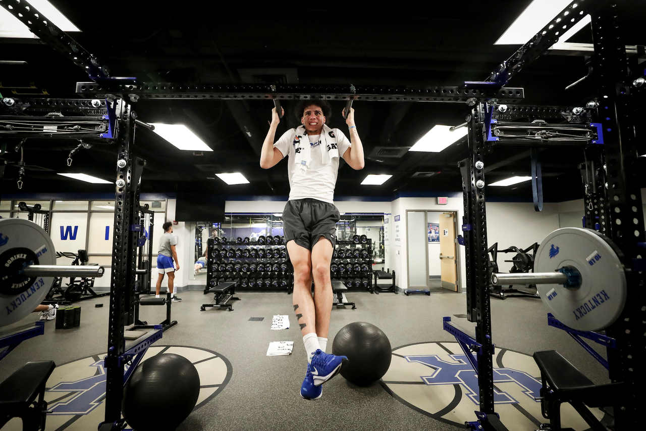 Lance Ware.

The Kentucky men's basketball team participating in its summer strength and conditioning program.

Photo by Chet White | UK Athletics