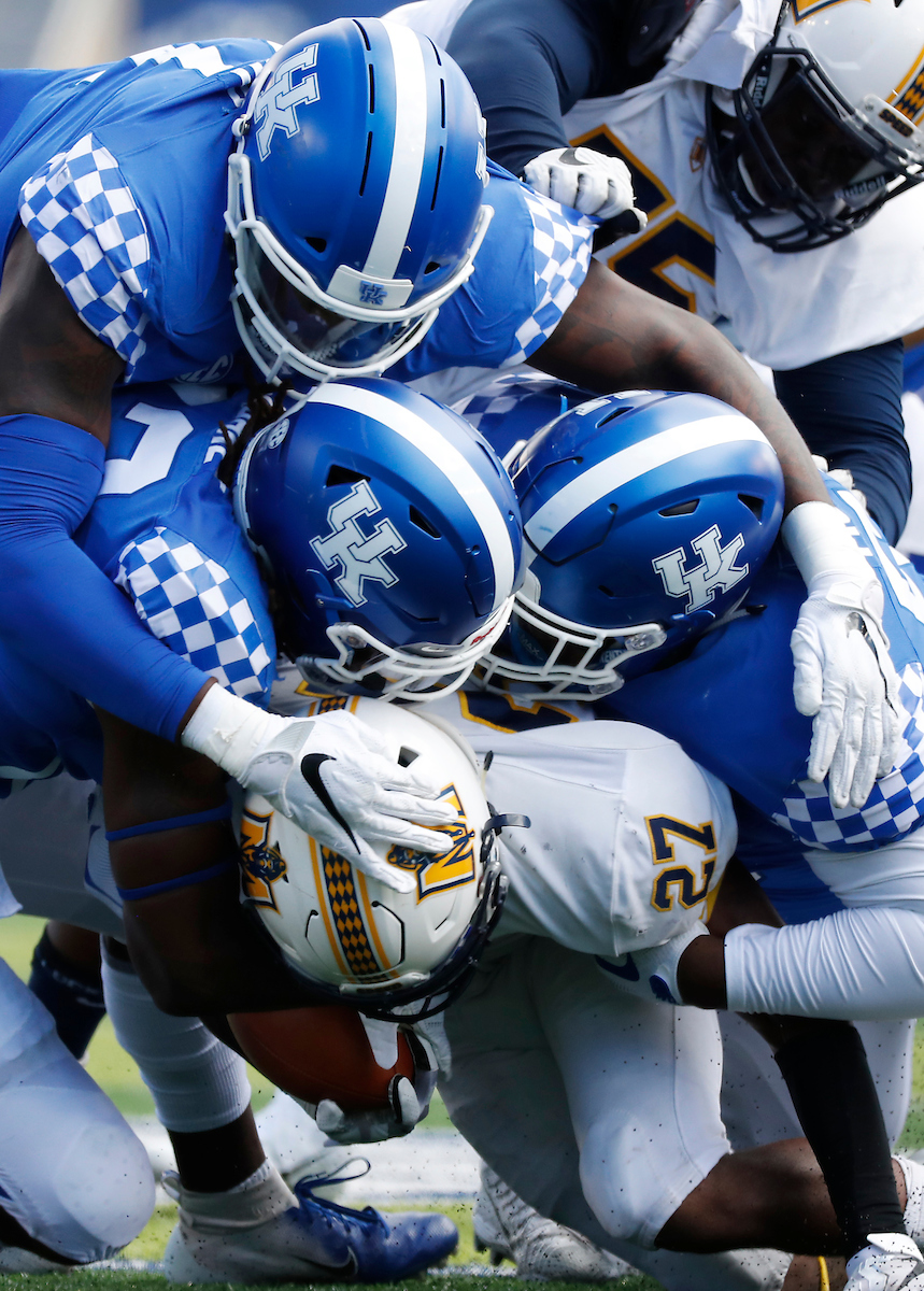 Defense.

UK football beats Murray State 48-10.

Photo by Chet White | UK Athletics