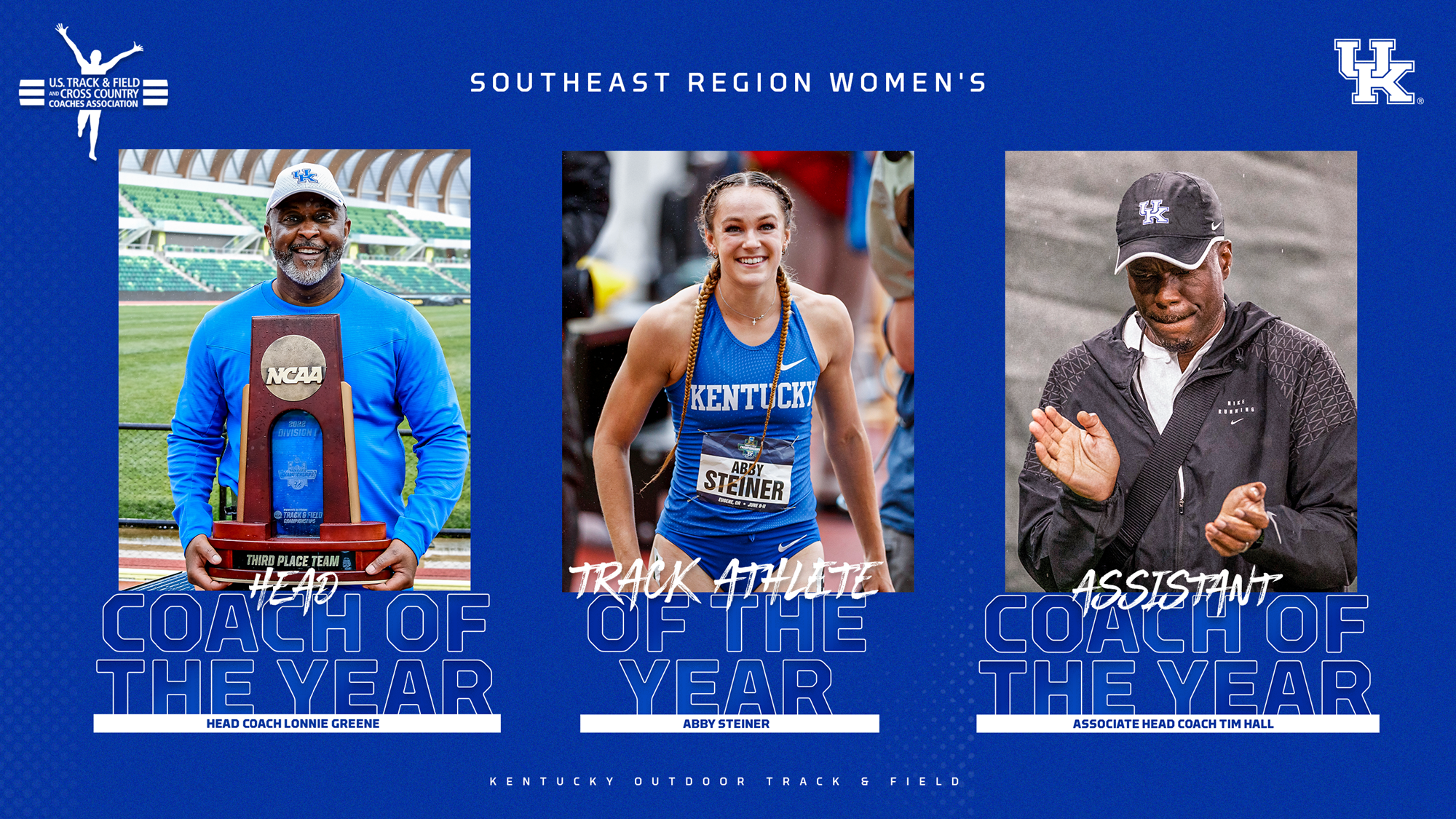 Lonnie Greene, Tim Hall, Abby Steiner Win USTFCCCA Regional Awards