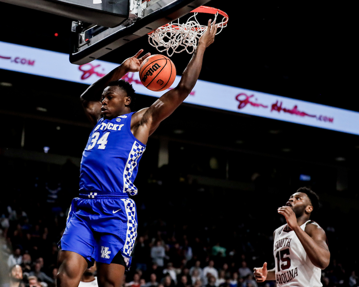 Oscar Tshiebwe.

Kentucky beat South Carolina 86-76.

Photos by Chet White | UK Athletics