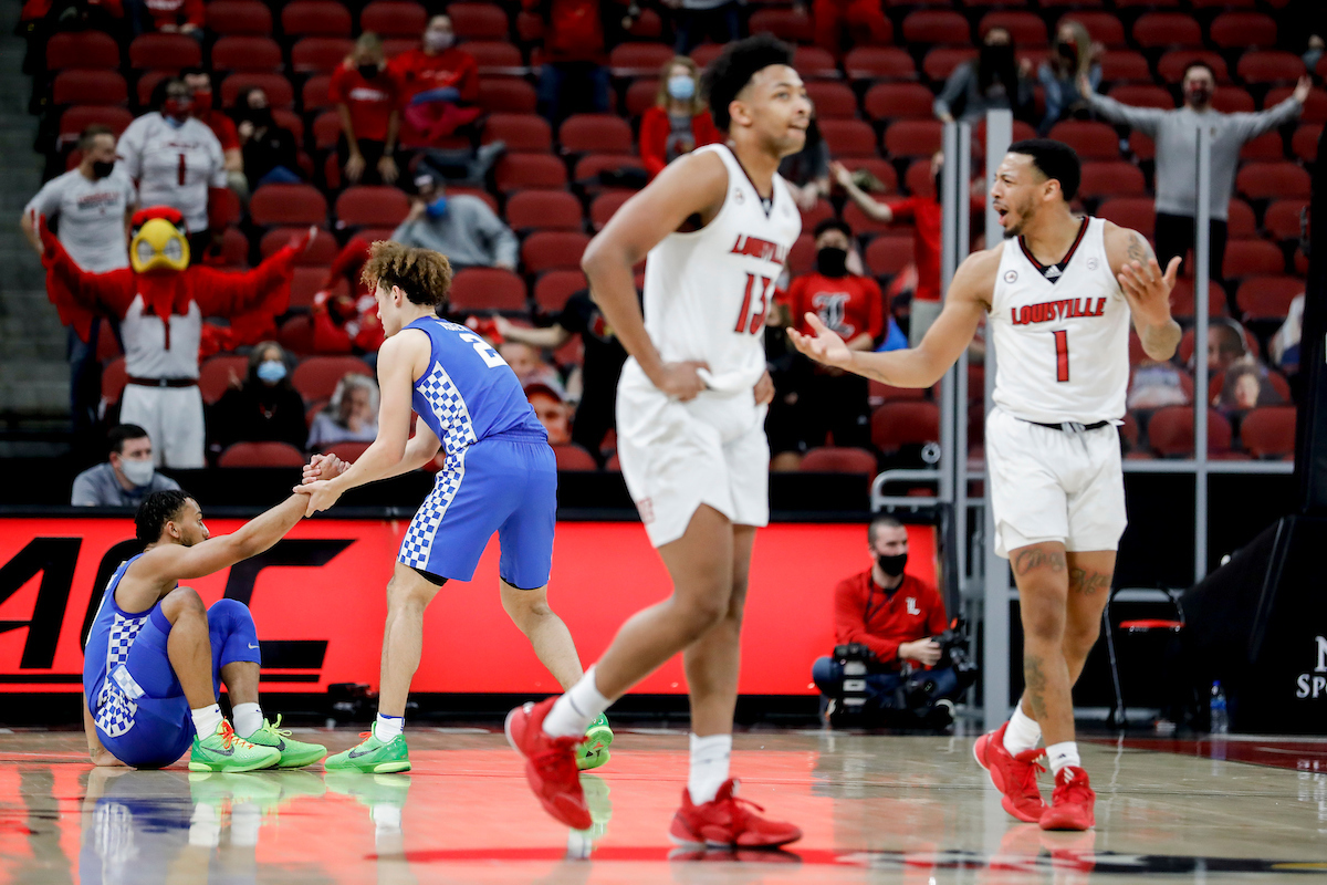 Davion Mintz. Devin Askew.

Kentucky loses to Louisville 62-59.

Photo by Chet White | UK Athletics
