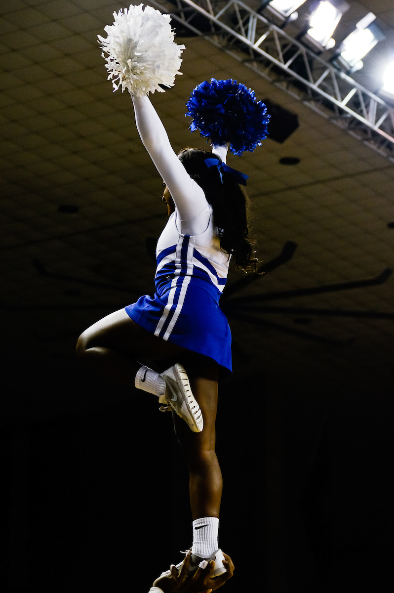 Cheerleaders. 

Women's Basketball Beat WCU 99 - 39 on Tuesday, December 18th, in Lexington's Memorial Coliseum 

Photo by Eddie Justice | UK Athletics