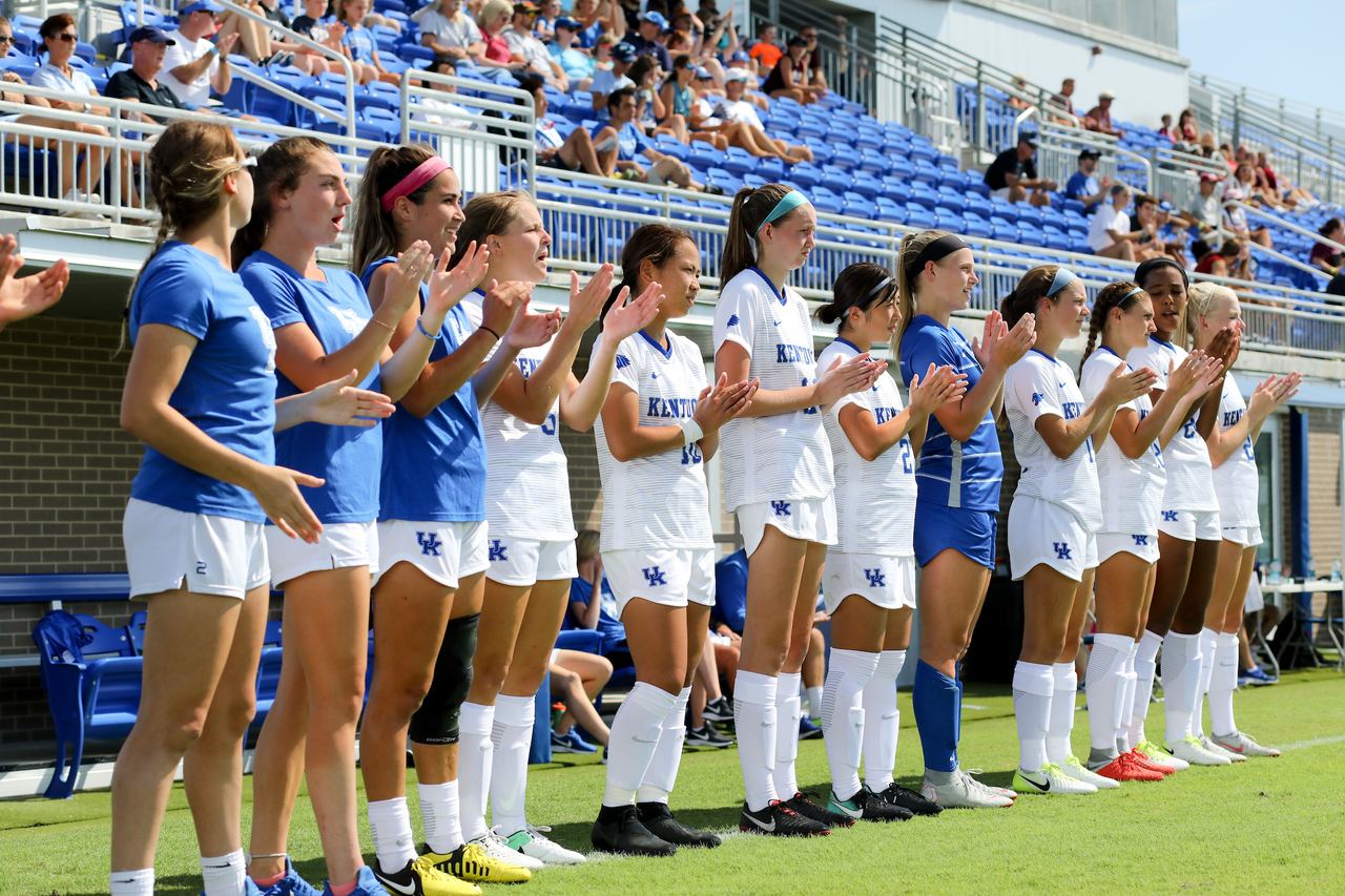 Team.

The University of Kentucky women's soccer team falls to Eastern Kentucky 1-0 Sunday, September 2, at the Bell Soccer Complex in Lexington, Ky.

Photo by Elliott Hess | UK Athletics