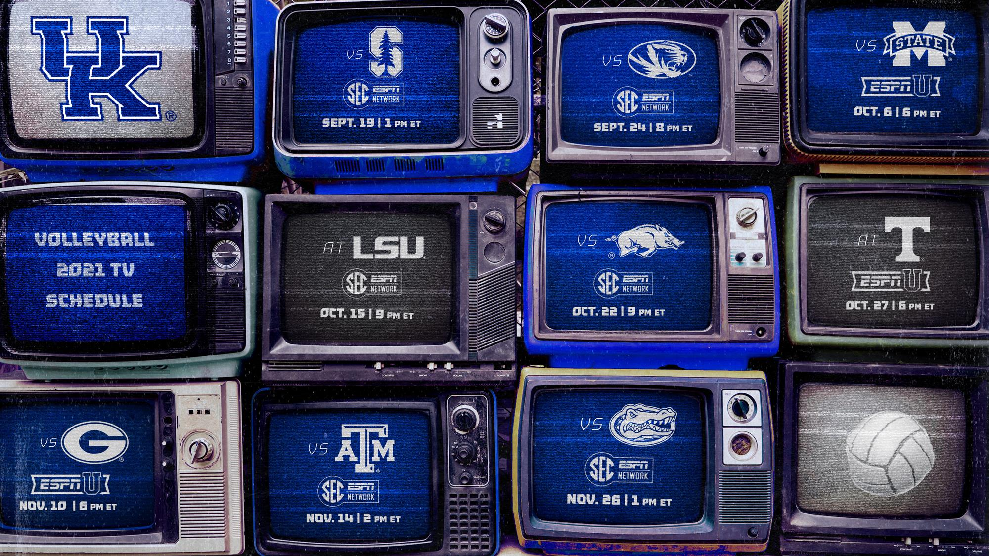 Kentucky Volleyball Selected for Nine National TV Broadcasts