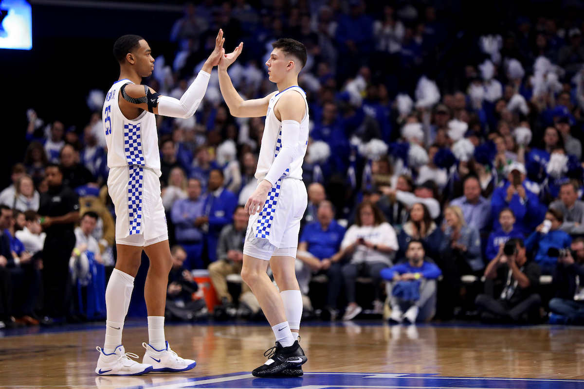 PJ Washington. Tyler Herro.

Kentucky beats Auburn, 80 - 53.

Photo by Quinn Foster | UK Athletics