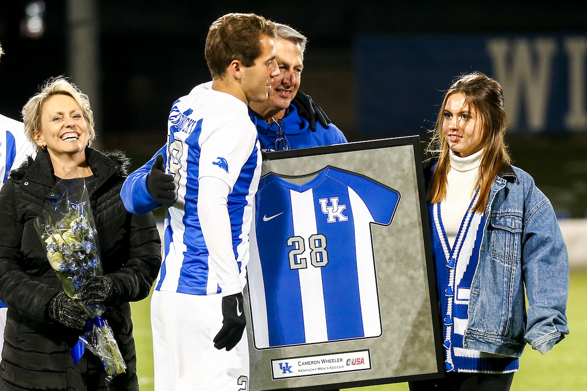 Cameron Wheeler.

Kentucky MSOC Recognizes 14 Seniors.

Photo by Grace Bradley | UK Athletics