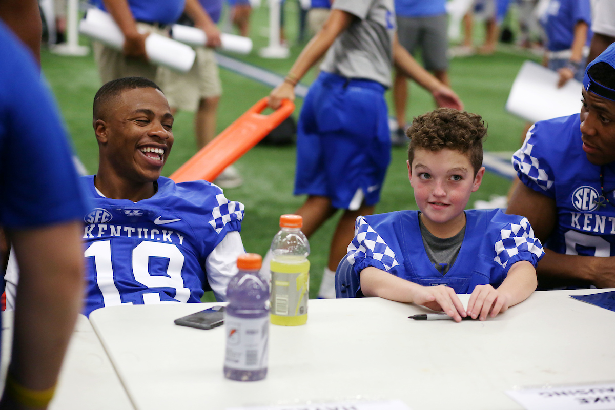 Luke Klausig

The Football Team Fan Day on Saturday, August 4,  2018. 

Photo by Britney Howard | UK Athletics