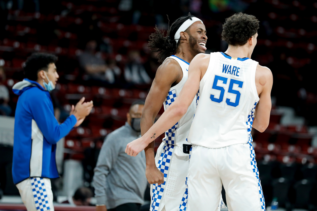 Isaiah Jackson. Lance Ware. Jacob Toppin.

Kentucky beat Mississippi State 78-73 in Starkville.

Photo by Chet White | UK Athletics