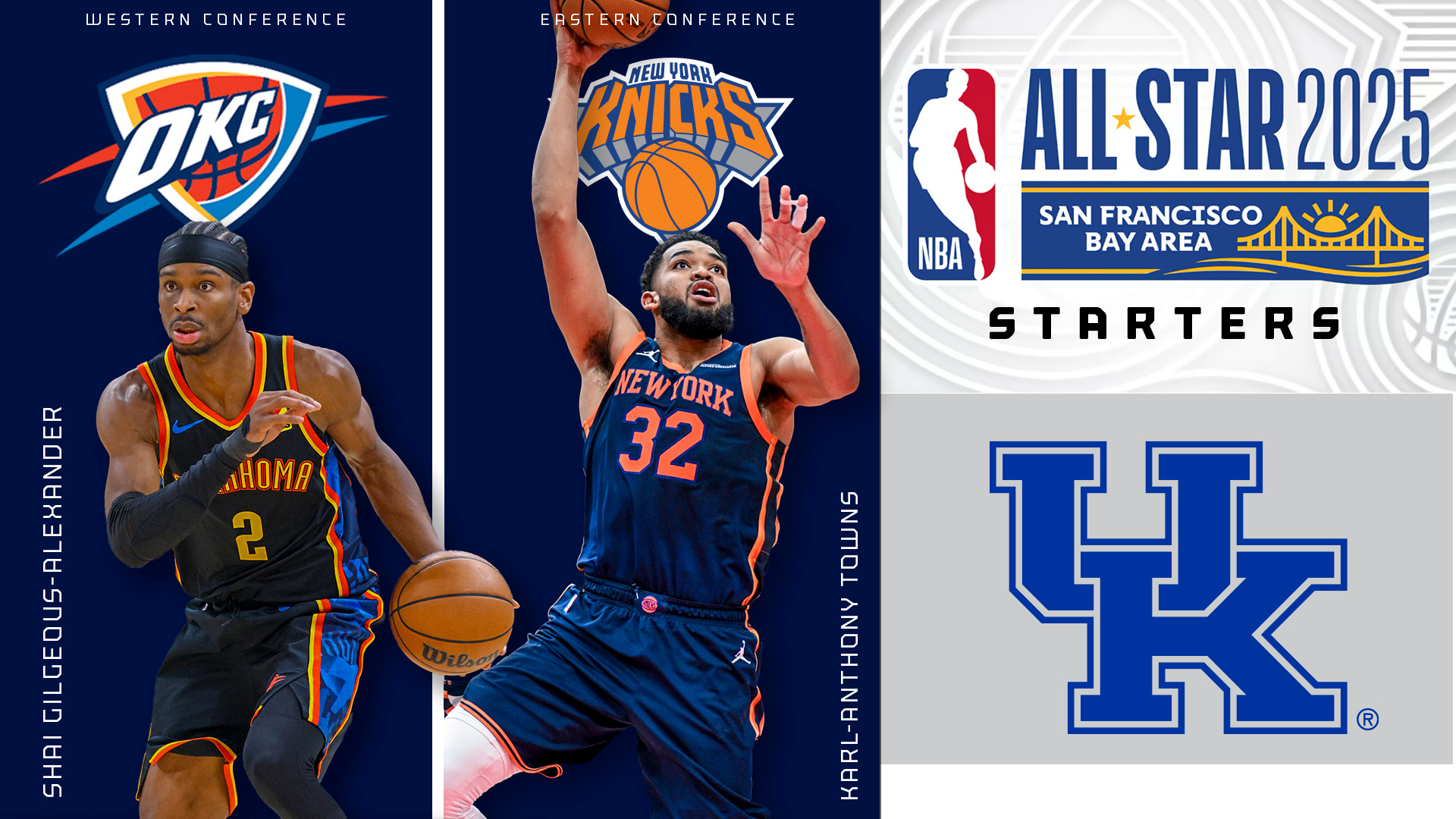 Shai Gilgeous-Alexander, Karl-Anthony Towns Named 2025 NBA All-Star Starters