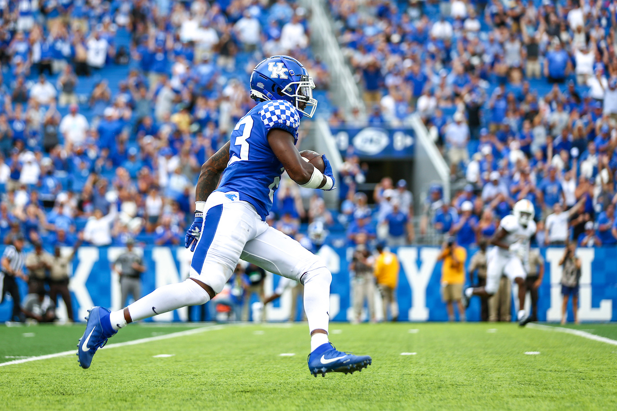 Tyrell Ajian.

Kentucky beats UTC 28-23.

Photo by Grace Bradley | UK Athletics
