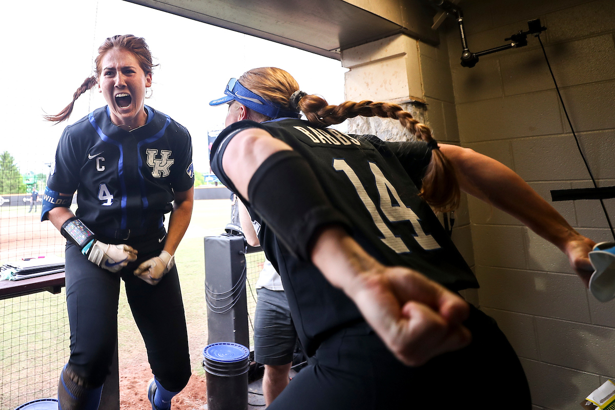 Renee Abernathy, Jaci Babbs.

Kentucky defeats Virginia Tech 5-4.

Photo by Grace Bradley | UK Athletics