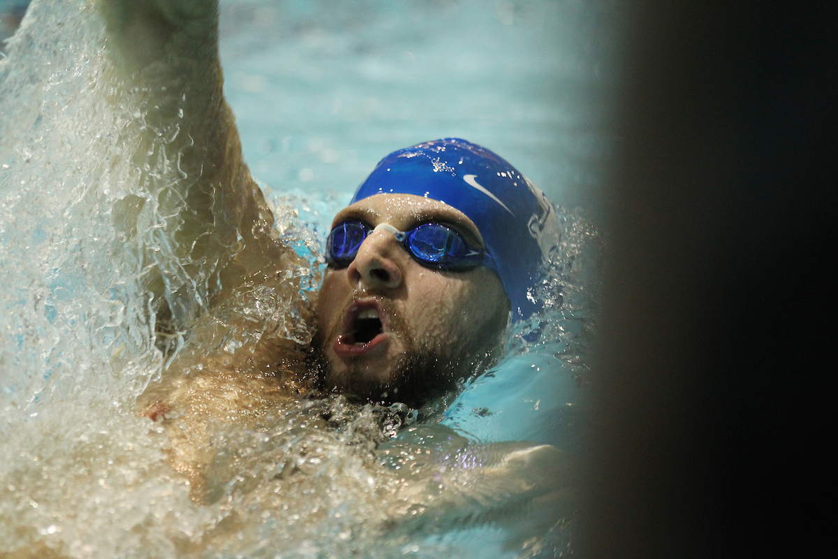 The University of Kentucky swim and dive team during their home meet against Ohio State and Toledo on Friday, January 5th, 2018, at the Lancaster Aquatic Center in Lexington, Ky.

Photo by Quinn Foster I UK Athletics