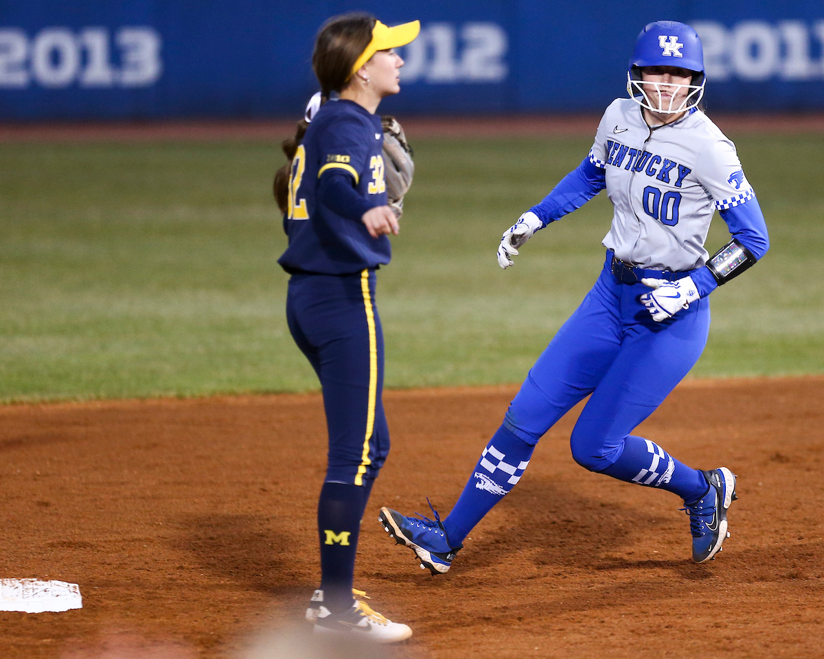 Hallie Mitchell.

Kentucky beats Michigan 9-2.

Photo by Grace Bradley | UK Athletics