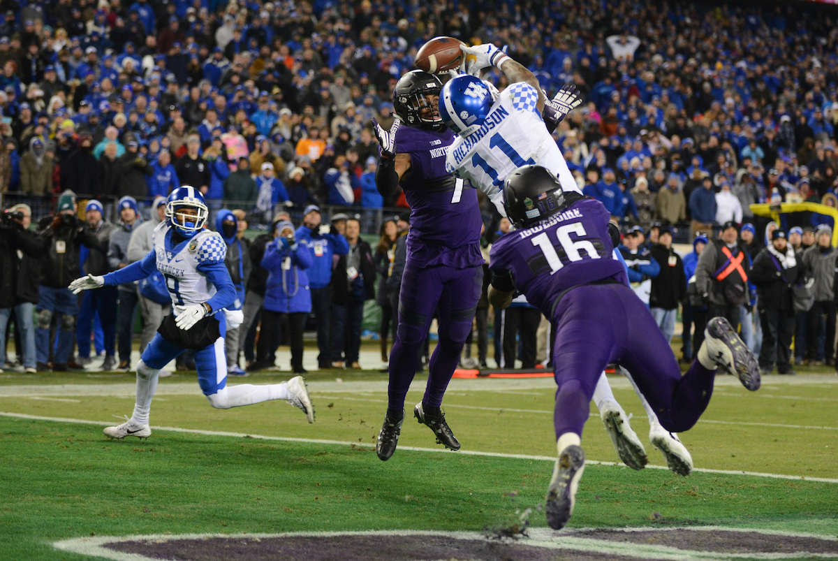 Tavin Richardson

The University of Kentucky football team falls to Northwestern 23-24 in the Music City Bowl on Friday, December 29, 2017, at Nissan Field in Nashville, Tn.