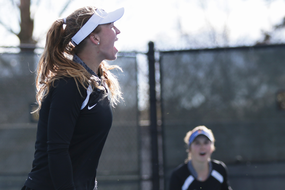 Akvile Parazinskaite. 

Kentucky defeated Florida 4-3 on Friday, March 22nd.

Photo by Eddie Justice | UK Athletics