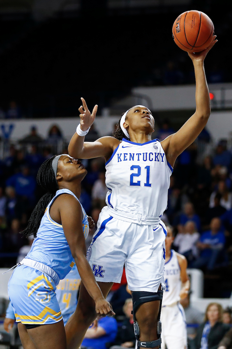 Ogechi Anyagaligbo.

UK women's basketball beat Southern 91-41.

Photo by Chet White | UK Athletics