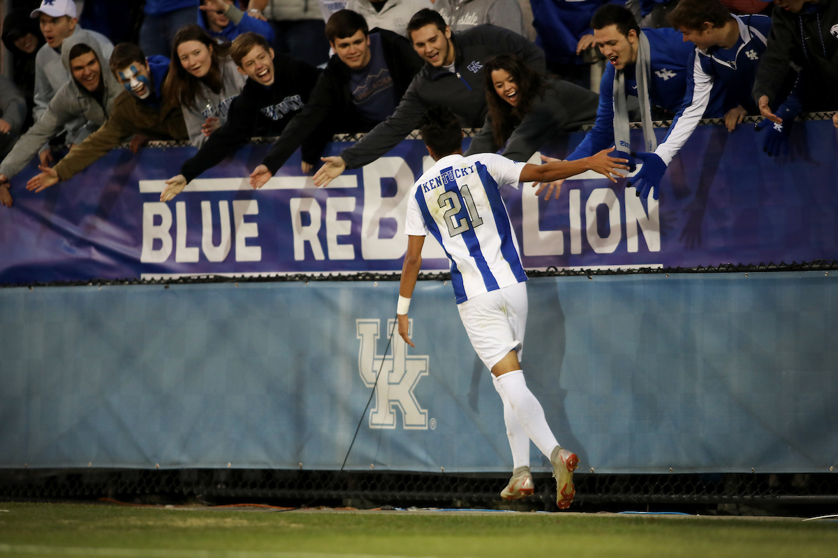 Kalil Elmedkhar.

Men's soccer beats Portland, 4-0.

Photo by Quinn Foster | UK Athletics
