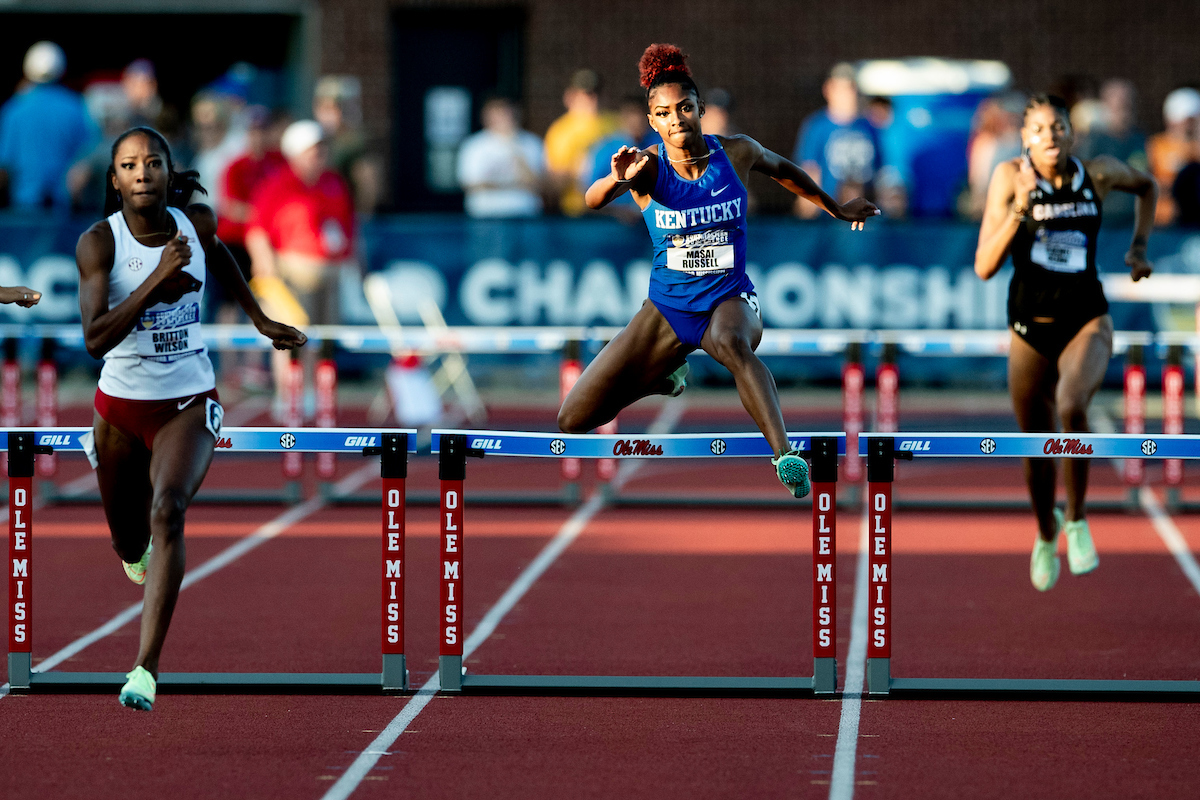 Masai Russell.

SEC Outdoor Track and Field Championships Day 3.

Photo by Chet White | UK Athletics
