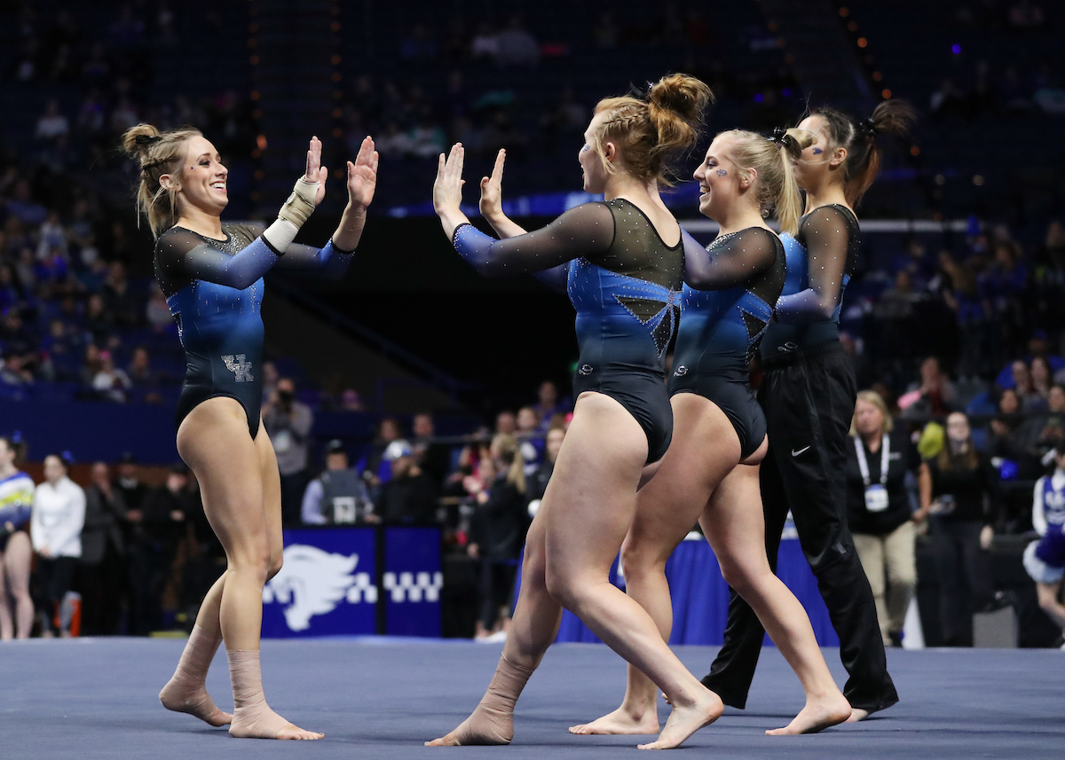 CORI RECHENMACHER.

The University of Kentucky gymnastics team beat Ball State, Southeast Missouri, and George Washington on Friday, January 5, 2017 at Rupp Arena in Lexington, Ky.

Photo by Elliott Hess | UK Athletics