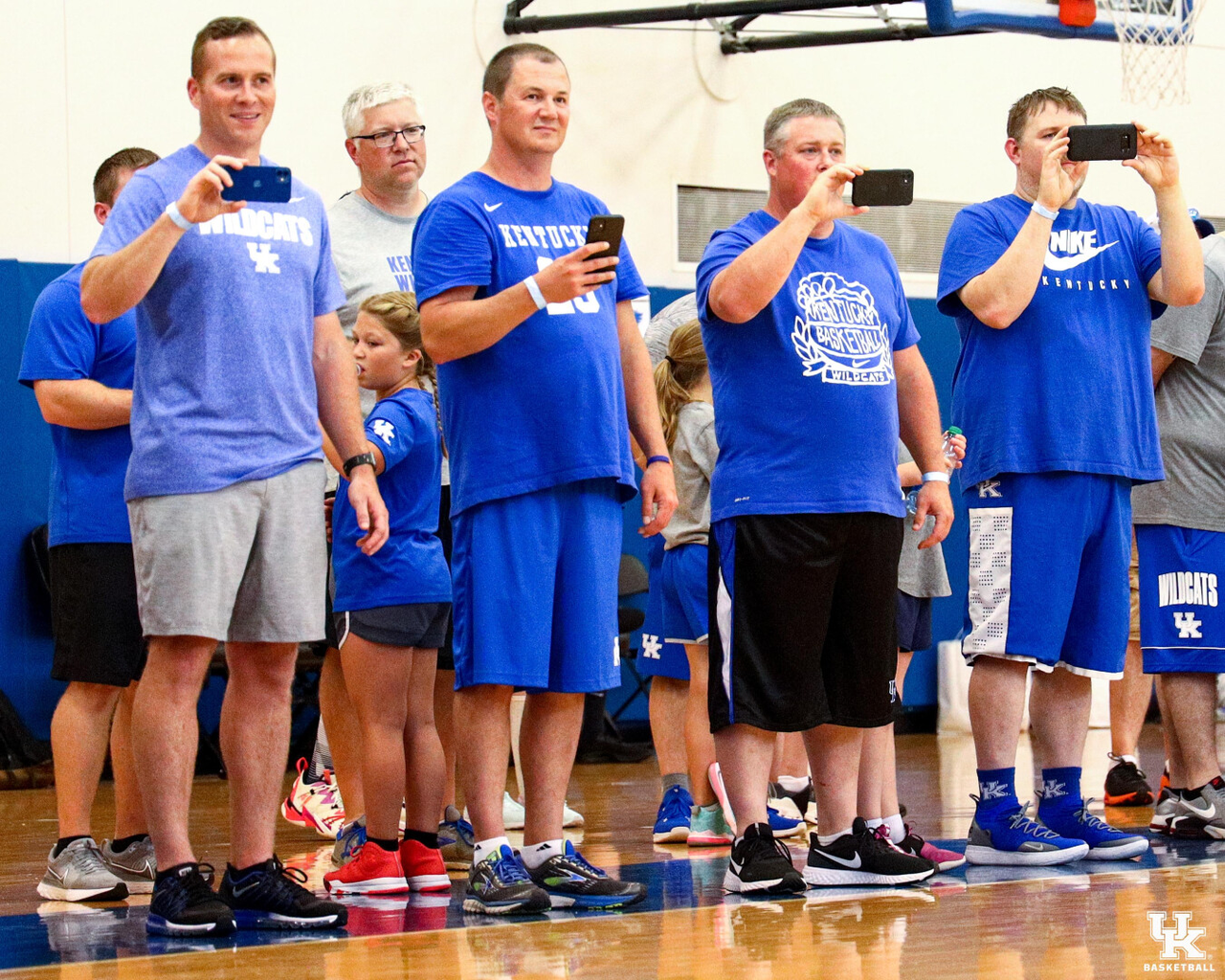 The 2021 Father-Daughter Kentucky men's basketball camp.

Photo by Eddie Justice | UK Athletics