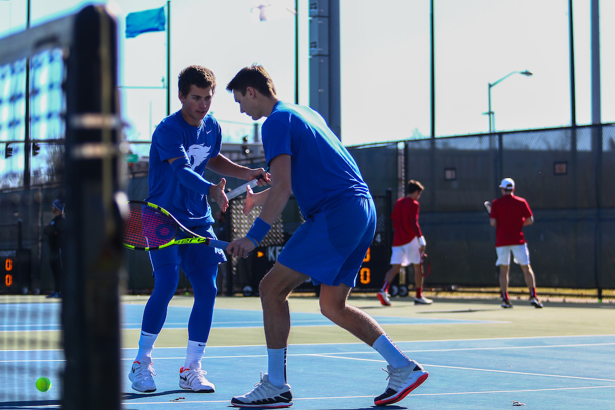 Liam Draxl and Cesar Bourgois.

Kentucky falls to Oklahoma 5-2.

Photo by Sarah Caputi | UK Athletics