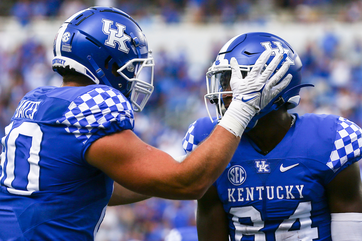 Brenden Bates, Izayah Cummings

Kentucky beats UTC 28-23.

Photo by Grace Bradley | UK Athletics