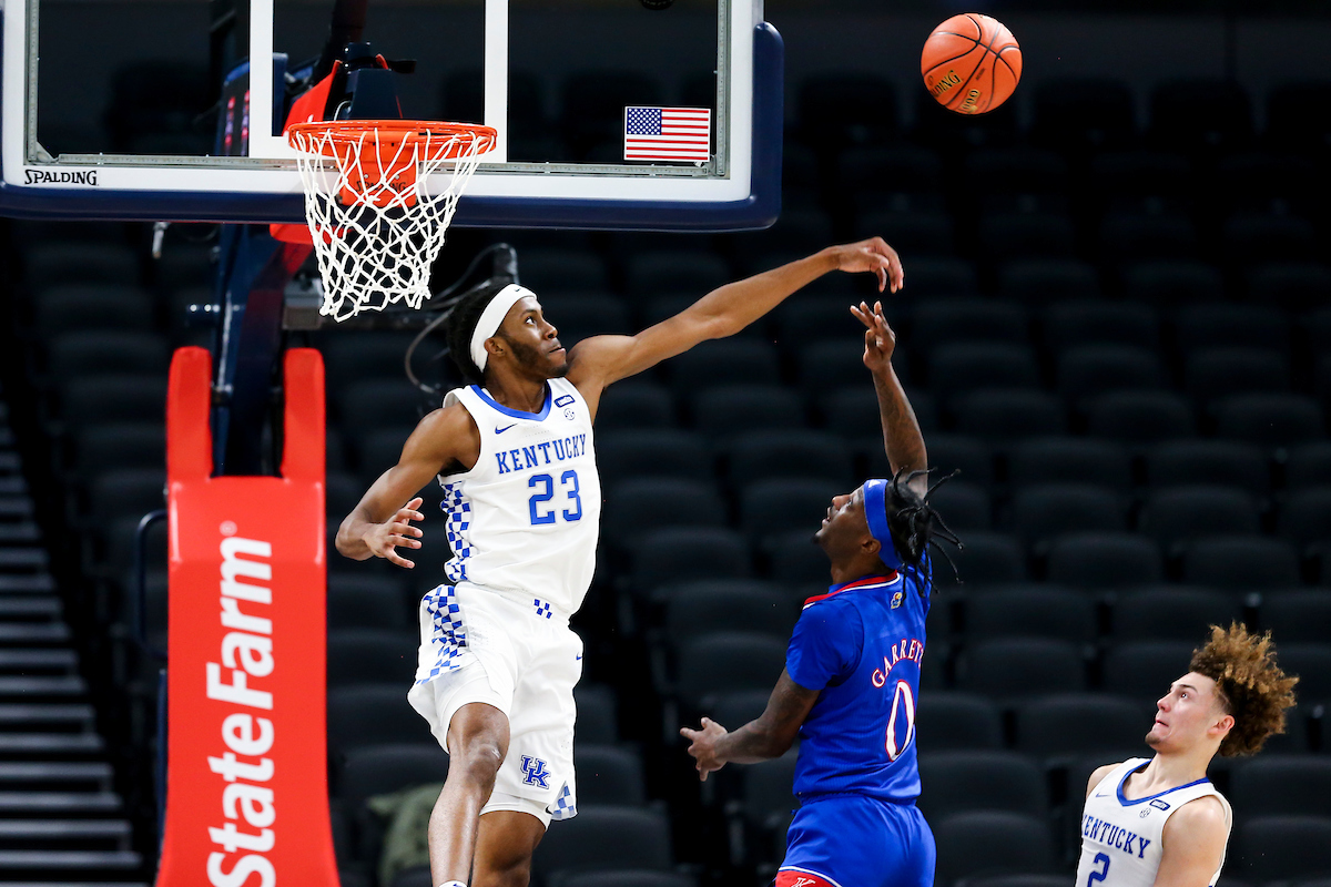 Isaiah Jackson.

Kentucky falls to Kansas, 65-62, in the State Farm Champions Classic.

Photo by Chet White | UK Athletics