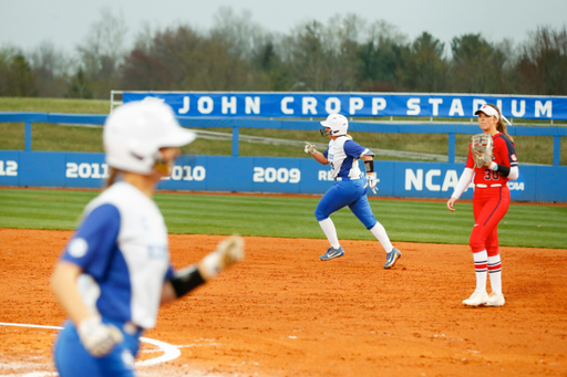 Abbey Cheek home run.

Softball beats Ole Miss 11-4.

Photo by Chet White | UK Athletics