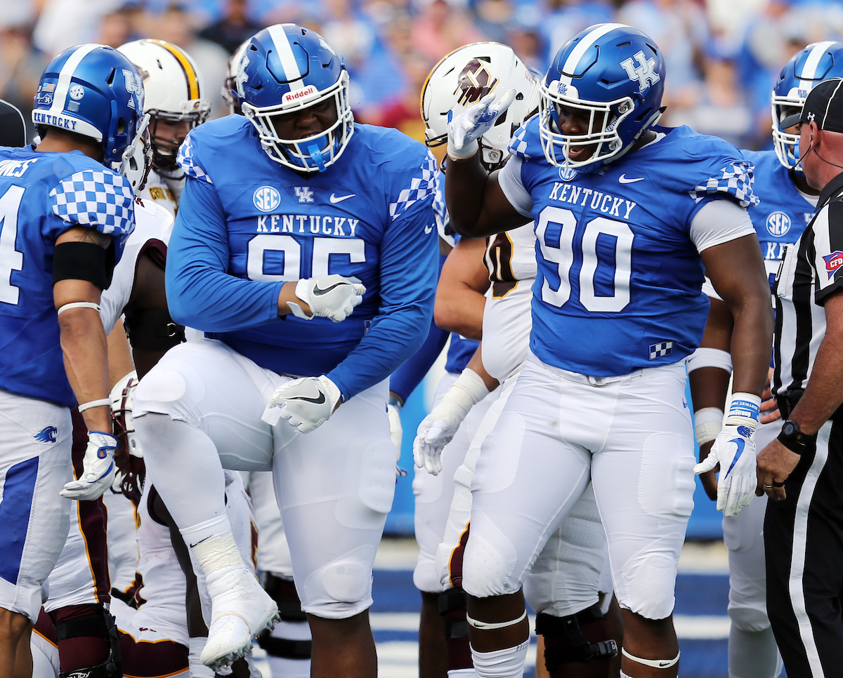 T.J. Carter, Quinton Bohanna

Kentucky Football beats Central Michigan 35-20.

Photo by Britney Howard | UK Athletics