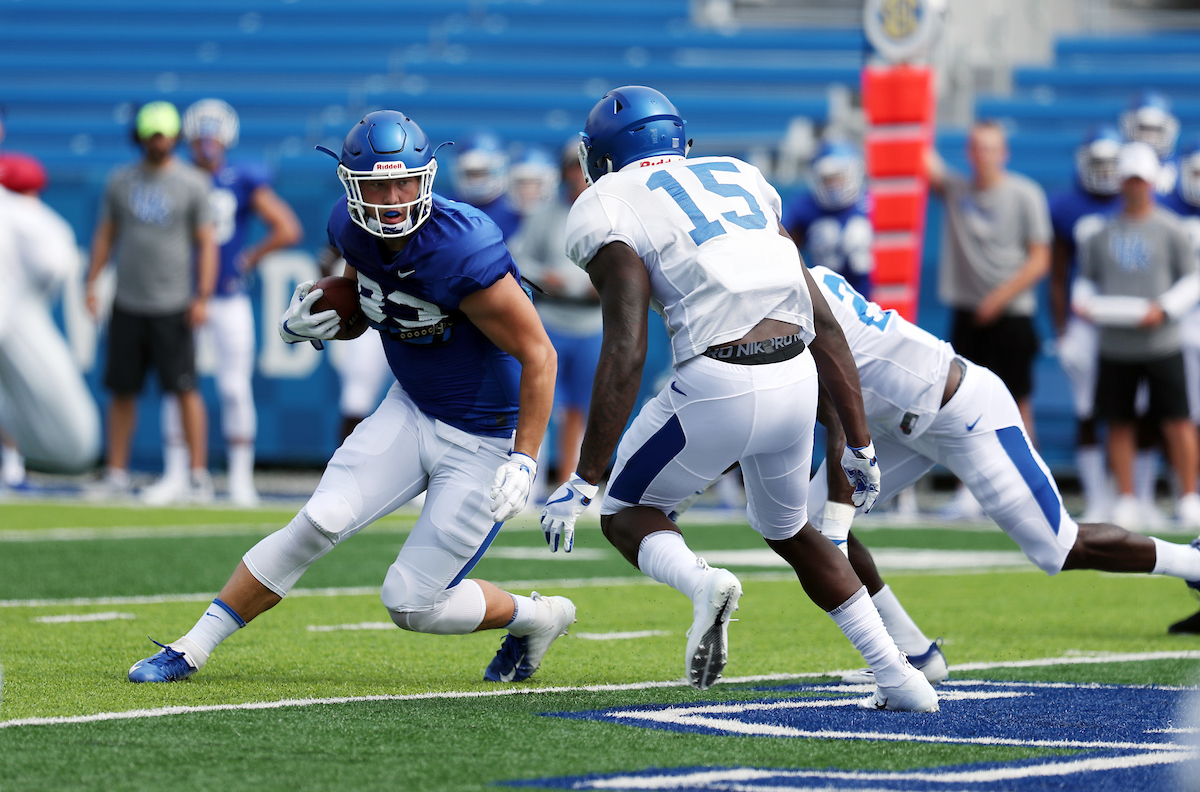 Football training camp Saturday, August 11,  2018. 

Photo by Britney Howard | UK Athletics
