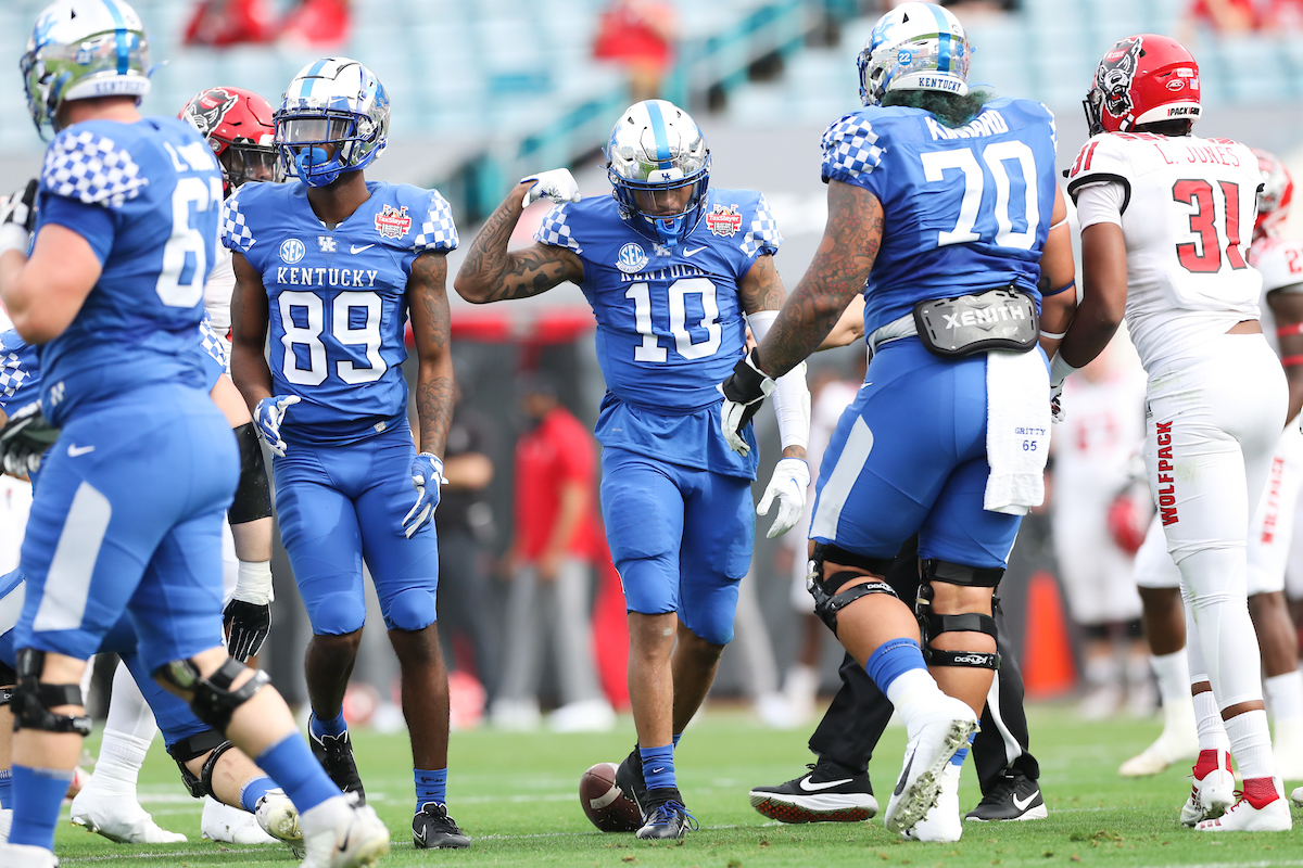 ASIM ROSE.

Kentucky beats NC State, 23-21, to win the TaxSlayer Gator Bowl.

Photo by Elliott Hess | UK Athletics